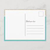 Carte Postale Modern Turquoise 3 Photo Collage Noël (Dos)