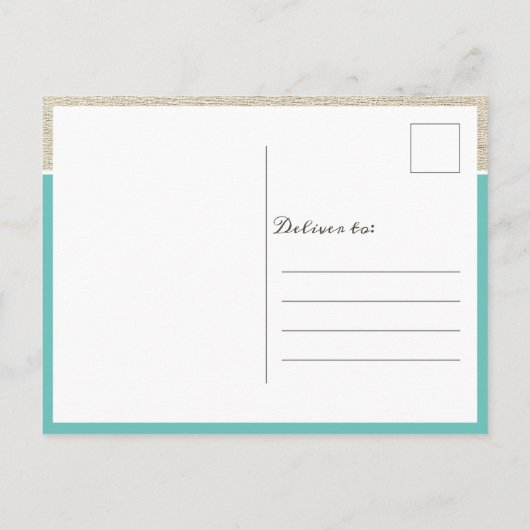 Carte Postale Modern Turquoise 3 Photo Collage Noël (Dos)