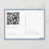 Carte Postale Modern Typography Dusty Blue Save The Date  (Dos)