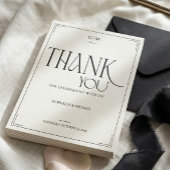 Carte Postale Modern Typography Minimalistic Wedding Thank You 