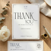 Carte Postale Modern Typography Minimalistic Wedding Thank You 