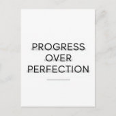 Carte Postale Modern typography progress over perfection text (Devant)