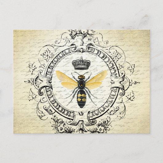 Carte Postale modern vintenfrenqueen bee (Devant)