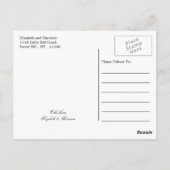 Carte Postale Modern Whimsical Black Cat Wedding (Dos)