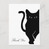 Carte Postale Modern Whimsical Black Cat Wedding (Devant)