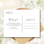 Carte Postale Moderne 3 Photo Collage Mariage Merci