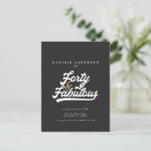 Carte Postale Moderne 40 et fabuleux black and or anniversaire p (Debout devant)