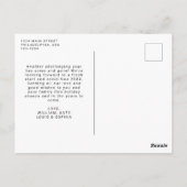 Carte Postale Moderne Année Simple Un nouveau début Deux vacance (Dos)