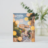Carte Postale Moderne Athènes Grèce Travel Art Vintage (Debout devant)