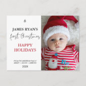 Carte postale moderne avec photo unique First Chri (Devant)