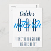 Carte Postale Moderne Bar Mitzvah Personnalisé (Devant / Derrière)