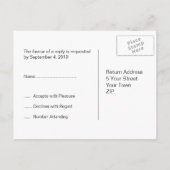 Carte postale moderne Bar Mitzvah RSVP (Dos)