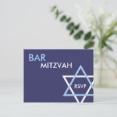 Carte postale moderne Bar Mitzvah RSVP (Debout devant)