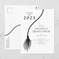 Carte postale moderne Black Tassel Graduation Part