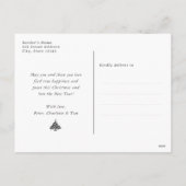 Carte postale moderne Blue Gold Christmas (Dos)