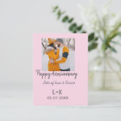 Carte Postale Moderne boho joyeux anniversaire ajouter nom date  (Debout devant)
