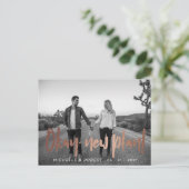 Carte Postale moderne bold script photo modifier la date (Debout devant)