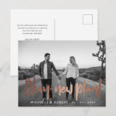 Carte Postale moderne bold script photo modifier la date (Devant / Derrière)