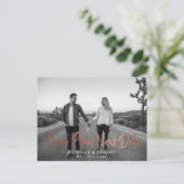 Carte Postale moderne bold script photo modifier la date (Debout devant)