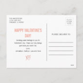 Carte postale moderne Brossé Rose Gold Valentine (Dos)