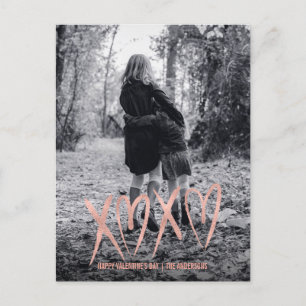 Carte postale moderne Brossé Rose Gold Valentine