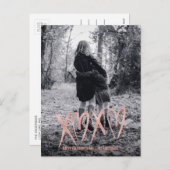 Carte postale moderne Brossé Rose Gold Valentine (Devant / Derrière)