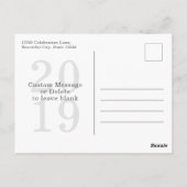 Carte Postale Moderne Chaleureux Voeux Joyeux Nouvel An Photo Ho (Dos)