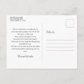 Carte Postale Moderne Changement de plans Douche nuptiale étoile (Dos)