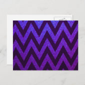 Carte Postale Moderne Chevron bleu et violet (Devant / Derrière)
