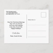 Carte Postale Moderne Chic Boho Fleur Sauvage Joyeux Noël (Dos)