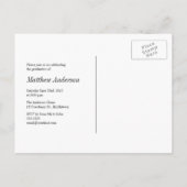 Carte Postale Moderne Chic Graduation - Noir (Dos)