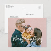Carte Postale Moderne chic Merry tout photo de vacances (Devant / Derrière)