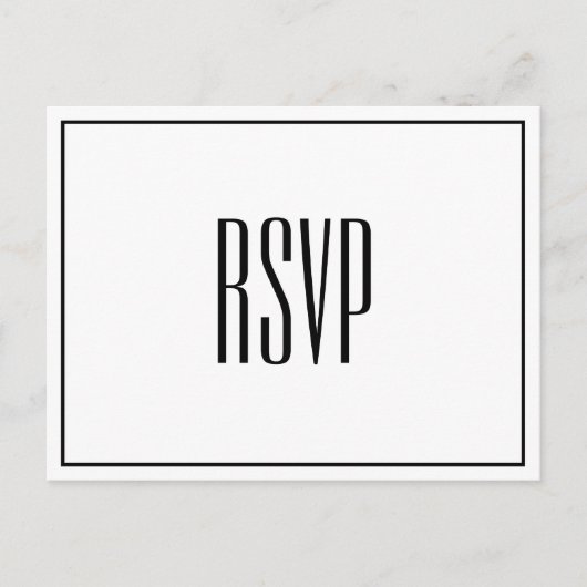 Carte postale moderne chic RSVP (Devant)