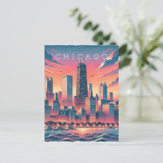 Carte postale moderne Chicago Skyline (Debout devant)