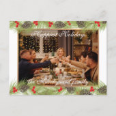 Carte Postale Moderne Classique Personnalisé Chic Joyeuses Fêtes (Devant)