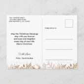 Carte Postale Moderne collage photo de Noël Boho Joyeux (Dos)