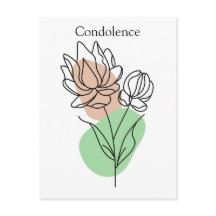 Moderne | Condoléances minimales | Fleur