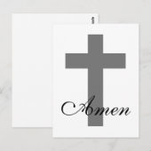 Carte Postale moderne CROIX + AMEN | (Devant / Derrière)