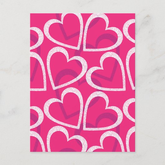 Carte Postale Moderne Cute Heart Motif Love Rose (Devant)
