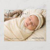 Carte postale moderne d'annonce de naissance avec (Devant)