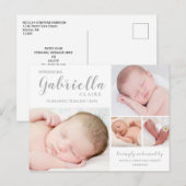 Carte postale moderne d'annonce de naissance sans  (Devant / Derrière)