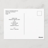 Carte postale moderne d'annonce de naissance sans  (Dos)