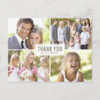 Carte postale moderne de Merci de mariage de