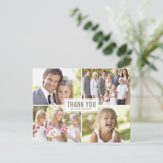 Carte postale moderne de Merci de mariage de (Debout devant)