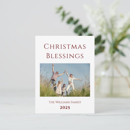 Carte postale moderne de Noël (Debout devant)