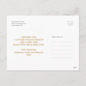 Carte postale moderne de photo d'amusement d'or (Dos)