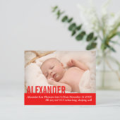 Carte postale moderne de photo d'annonce de bébé g (Debout devant)