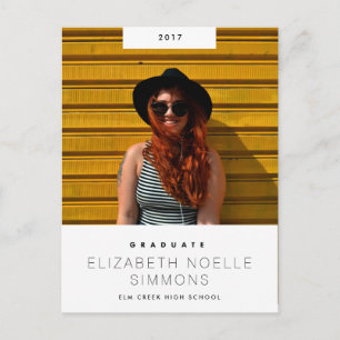 Carte postale moderne de photo d'obtention du