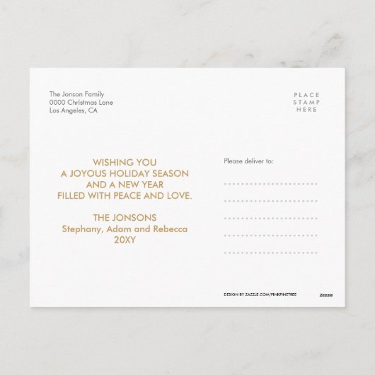 Carte postale moderne de photo faite sur commande (Dos)