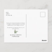 Carte postale moderne de remerciement pour nouveau (Dos)